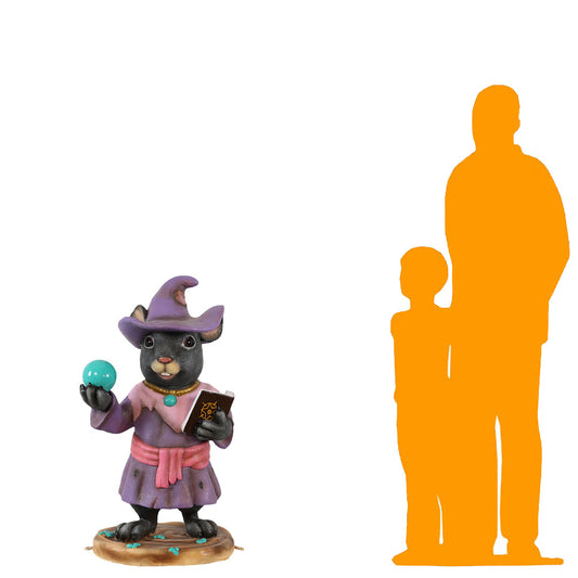 Witch Mouse Halloween Statue S0302DR-7023-T