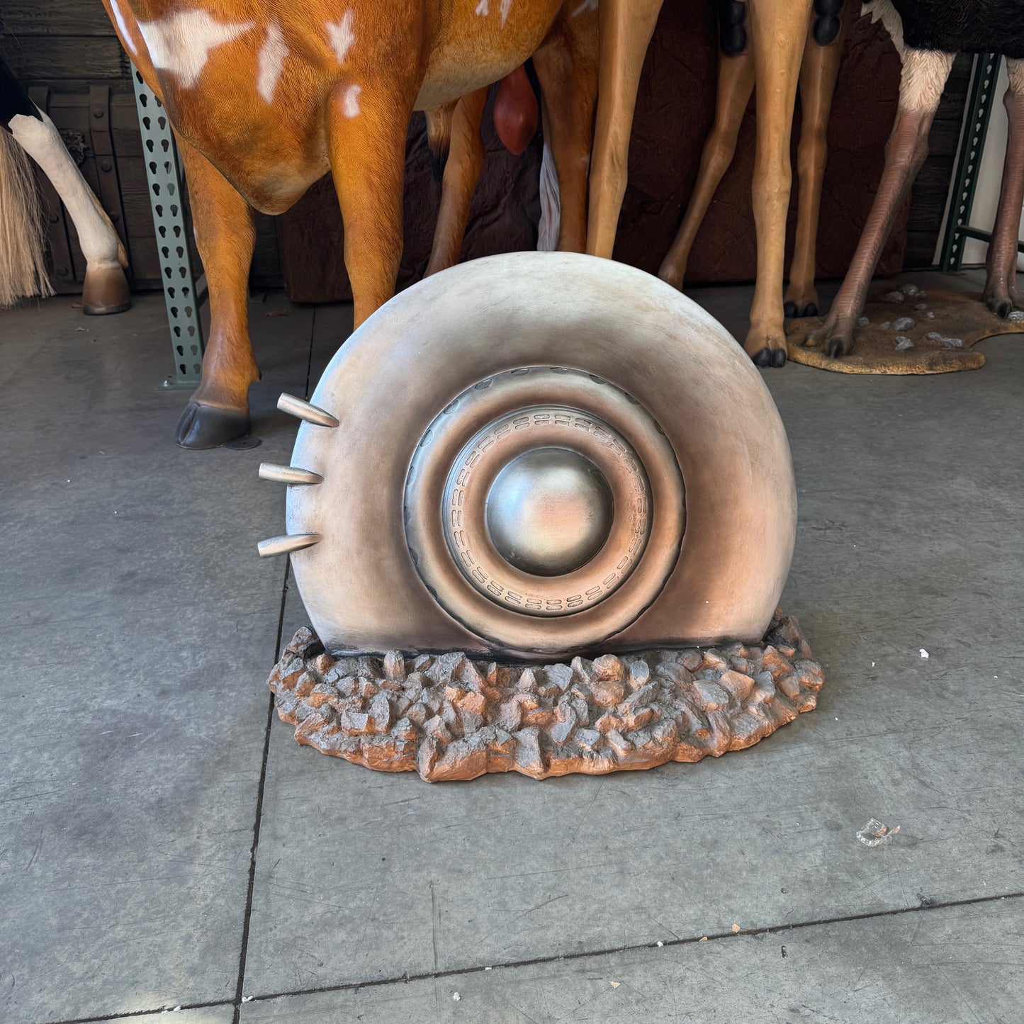 Flying Saucer U.F.O Crash Landing Statue