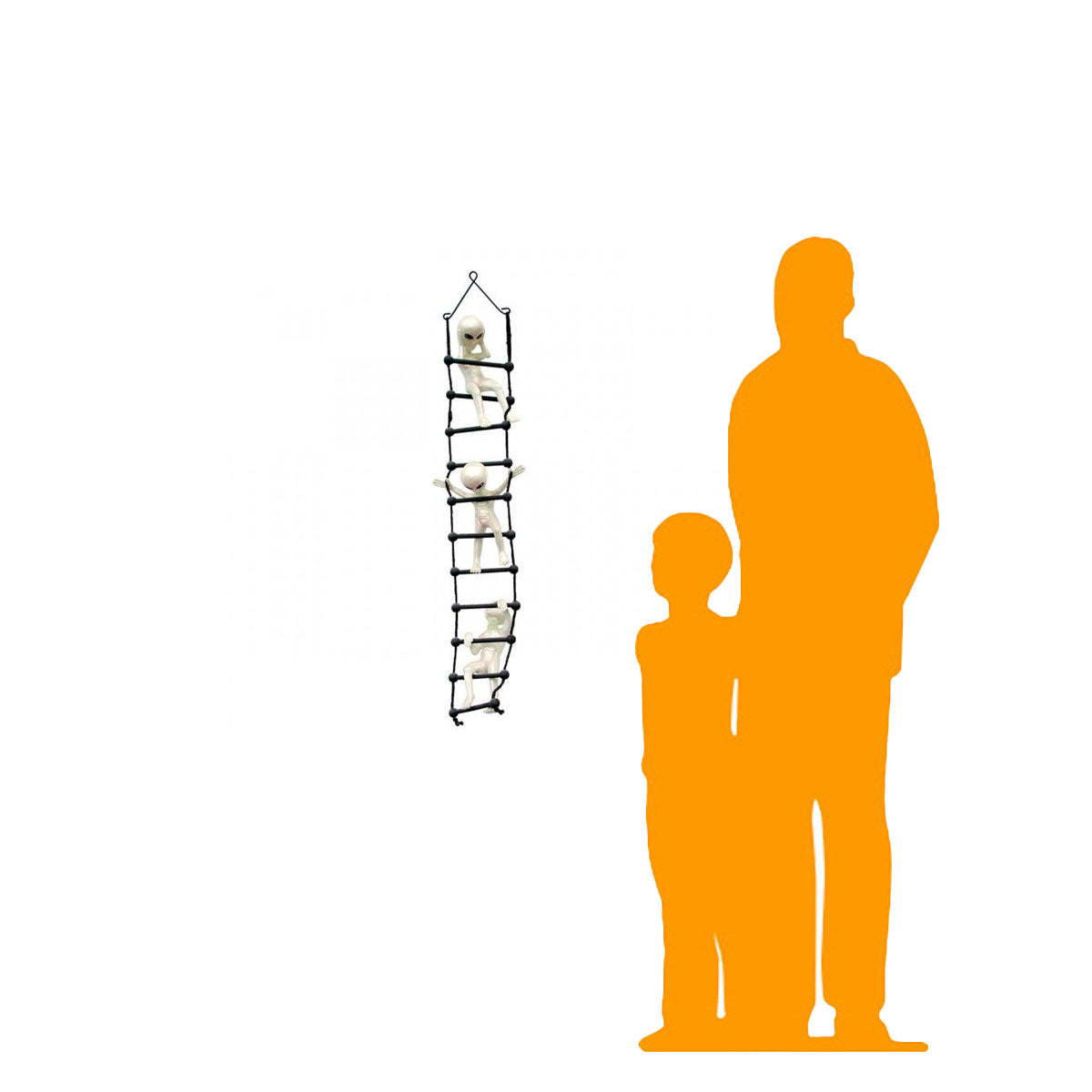 Alien on Rope Ladder Statue
