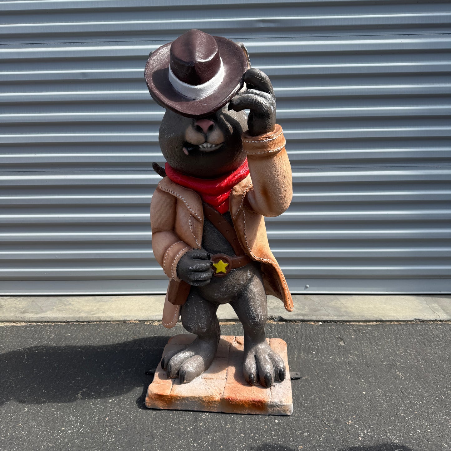 Cowboy Detective Mouse Halloween Statue