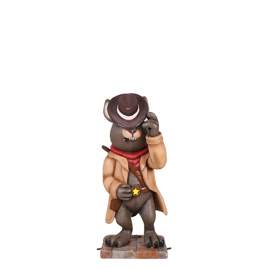 Cowboy Detective Mouse Halloween Statue