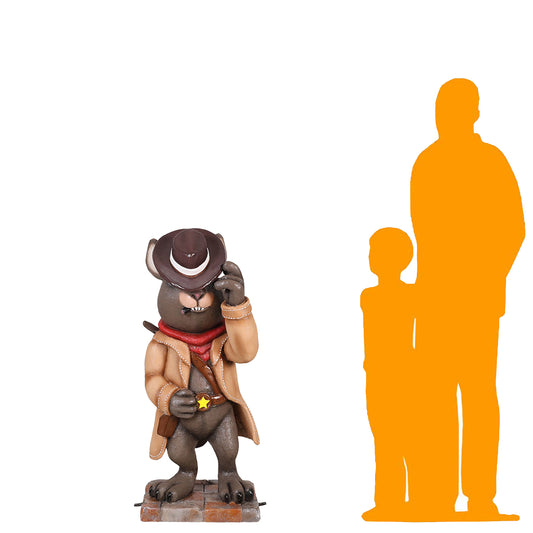 Cowboy Detective Mouse Halloween Statue