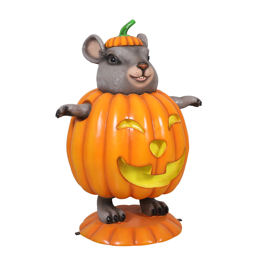 Pumpkin Mouse Halloween Statue