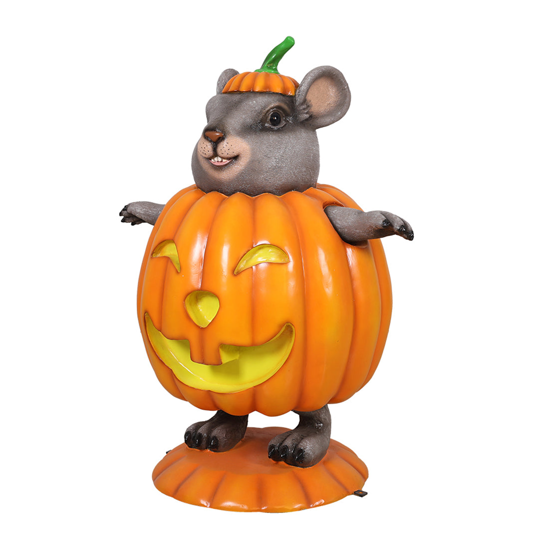 Pumpkin Mouse Halloween Statue