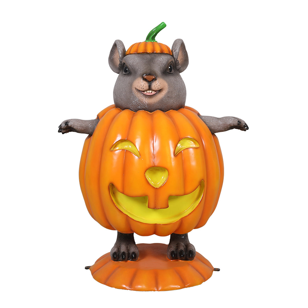 Pumpkin Mouse Halloween Statue