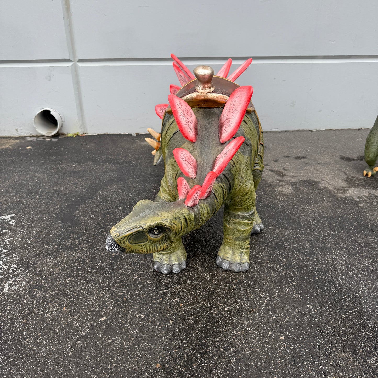 Small Stegosaurus Dinosaur With Saddle Statue