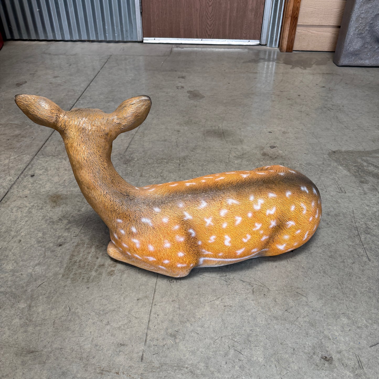 Baby Deer Lying Life Size Statue
