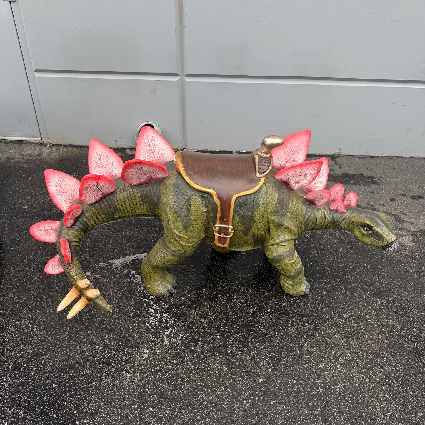 Small Stegosaurus Dinosaur With Saddle Statue