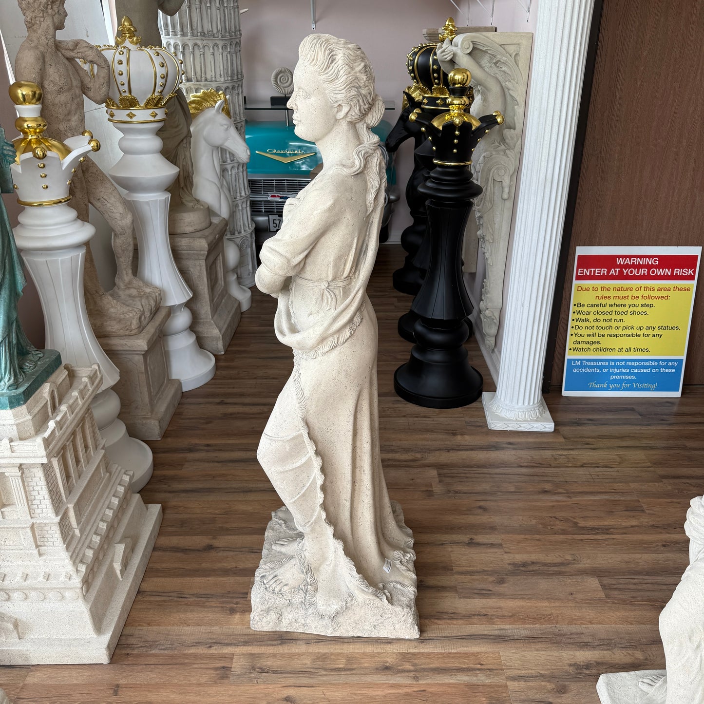 Winter Season Stone Statue