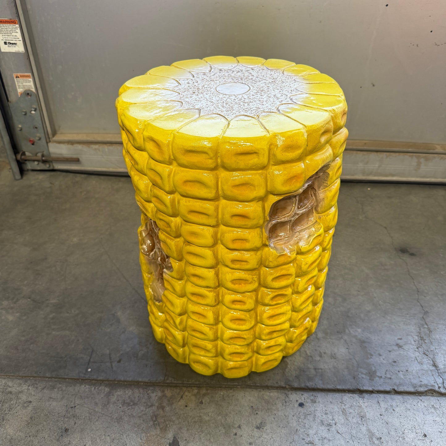 Eaten Corn Veggie Table Stool Statue