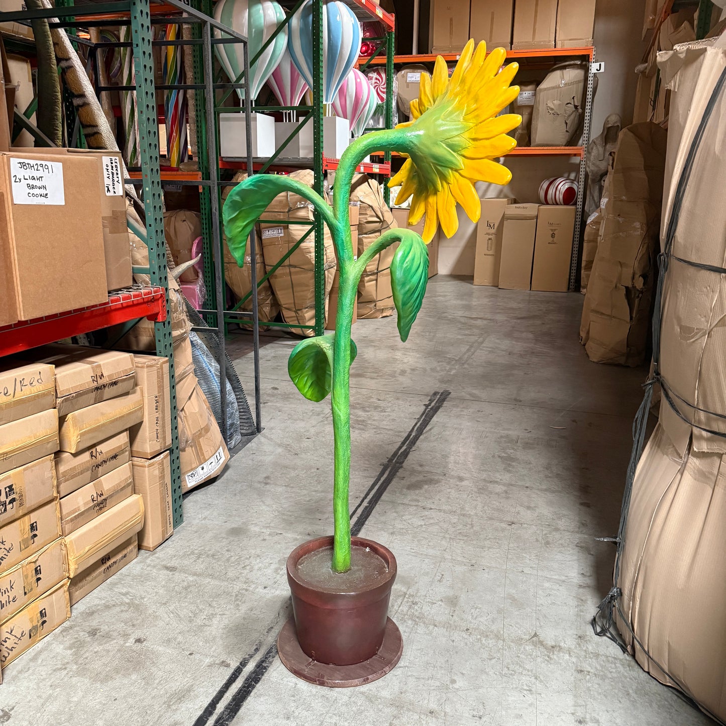 Large Yellow Sunflower Statue