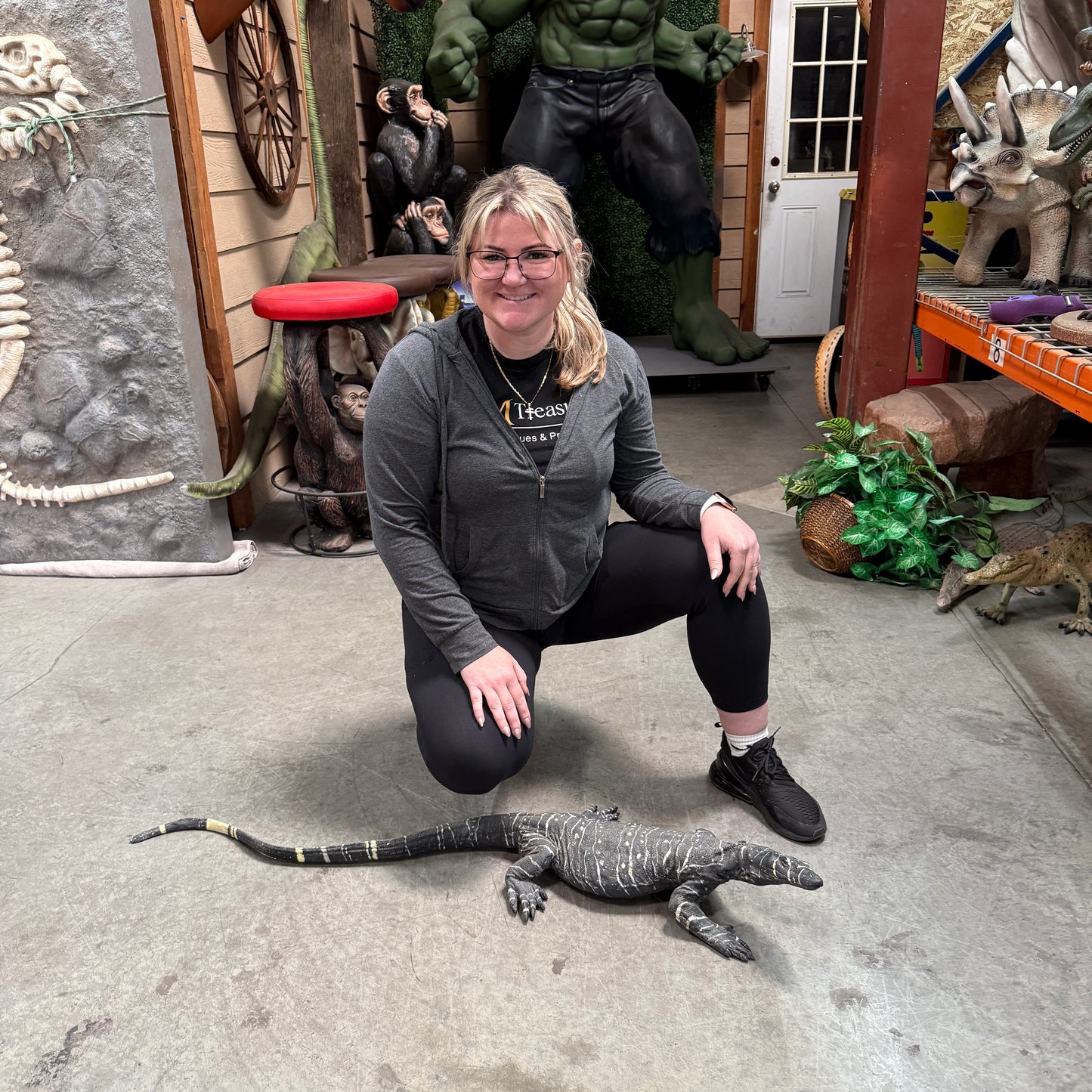 Lace Monitor Lizard Statue