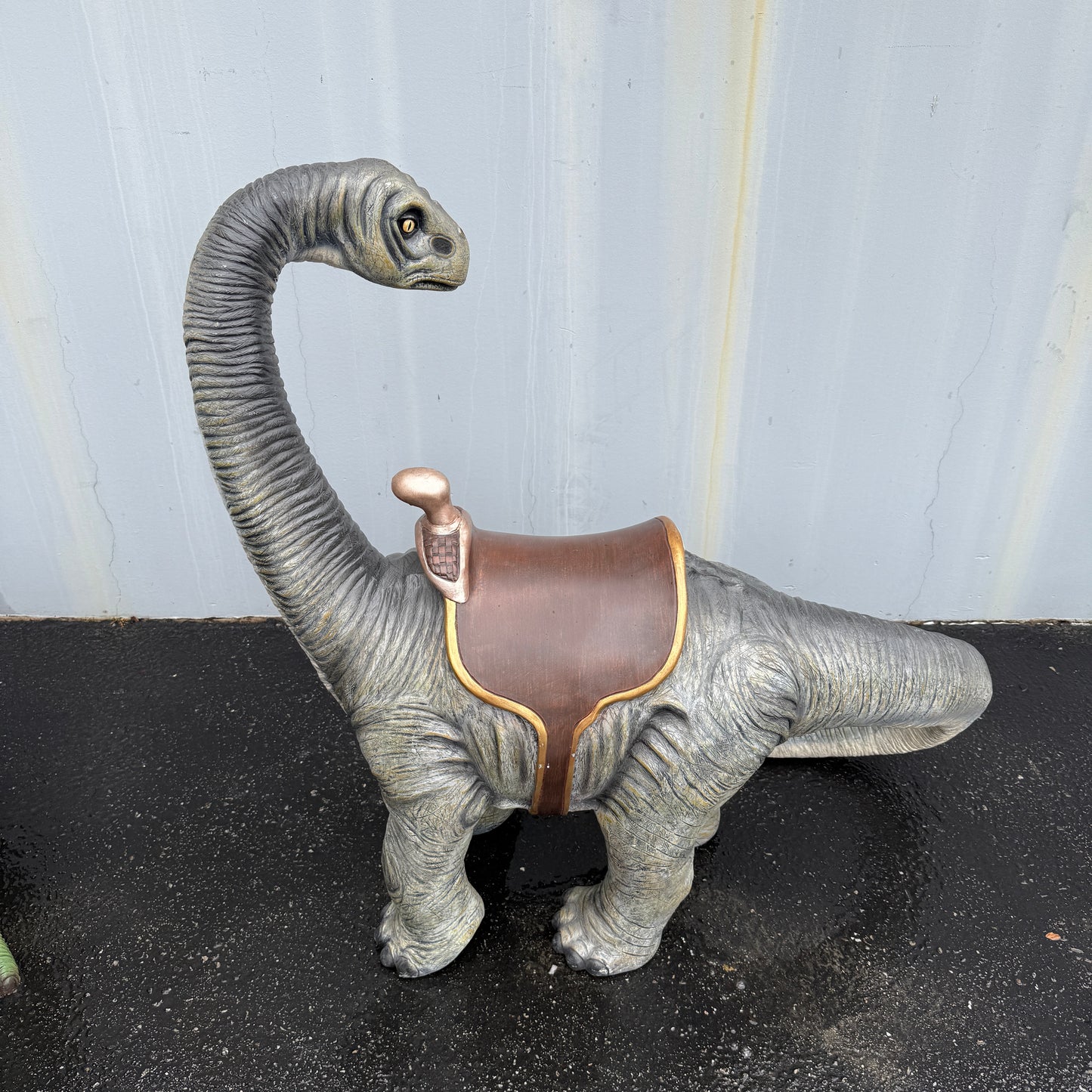 Small Apatosaurus Dinosaur With Saddle Statue