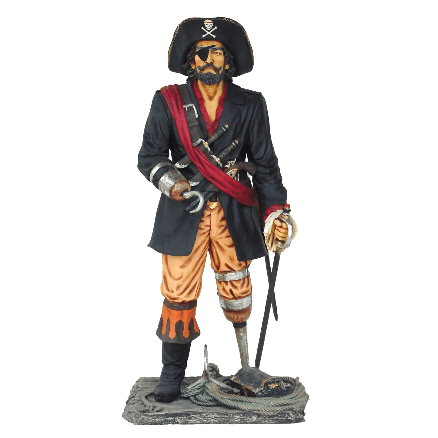 Pirate Captain Hook Life Size Statue - LM Treasures Prop Rentals