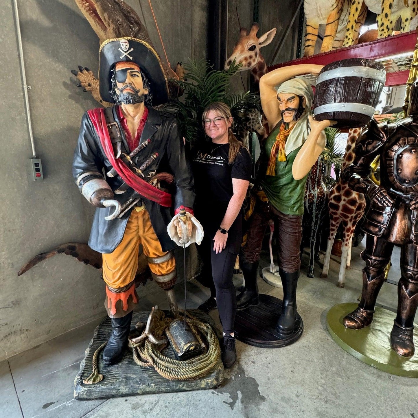 Pirate Captain Hook Life Size Statue