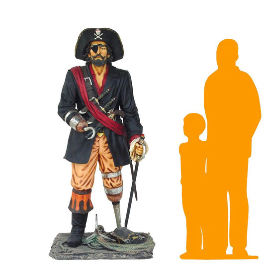 Pirate Captain Hook Life Size Statue