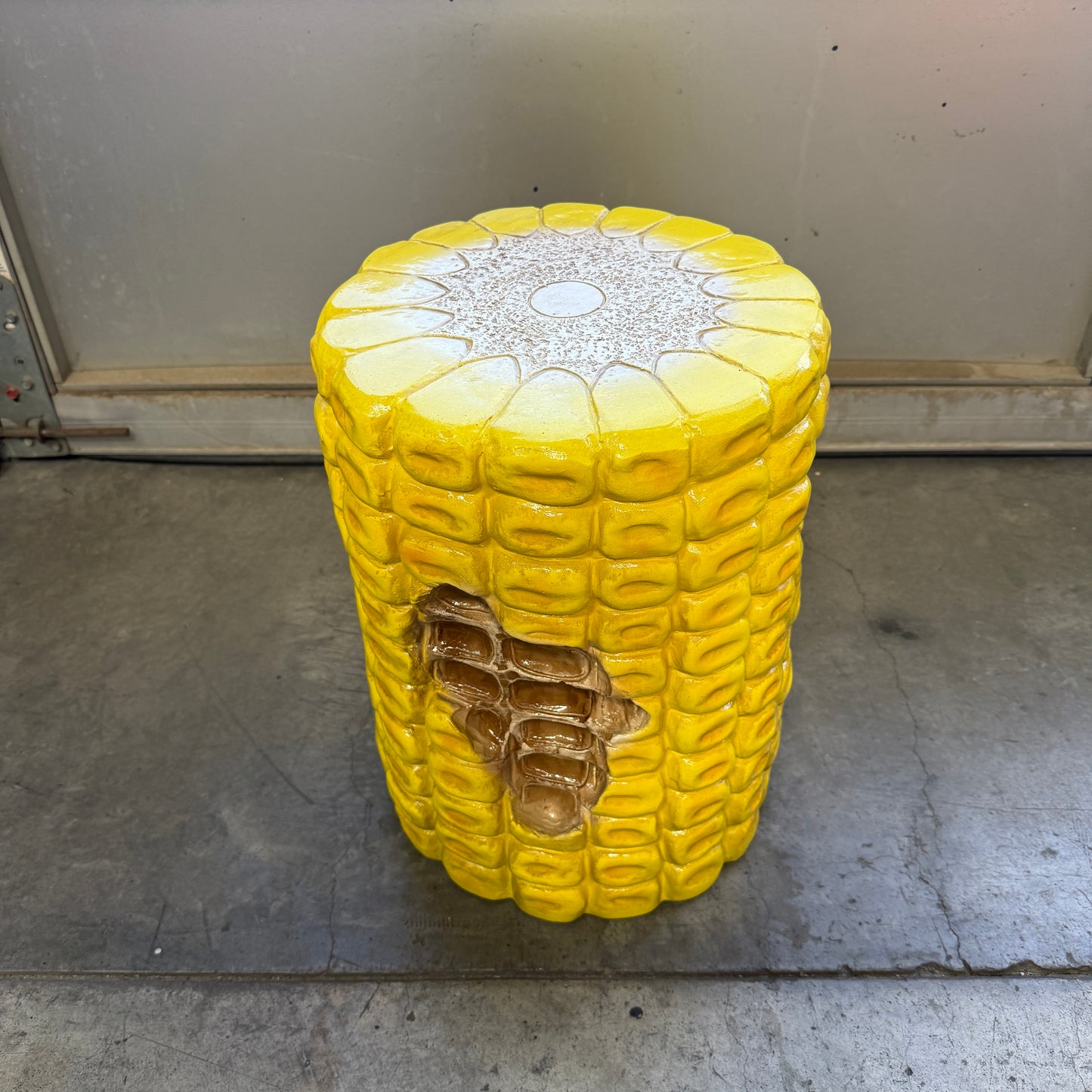 Eaten Corn Veggie Table Stool Statue
