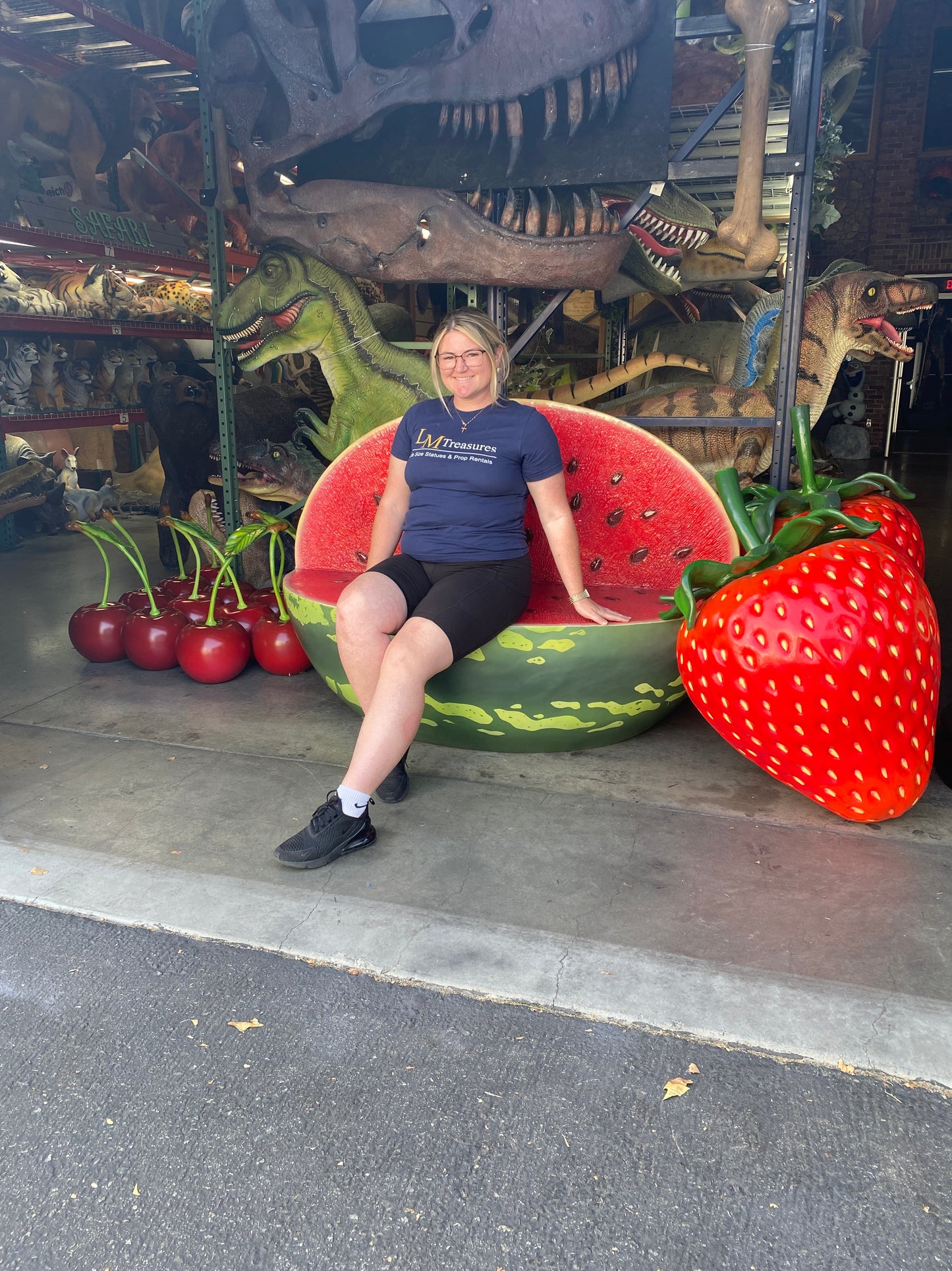 Watermelon Bench Statue