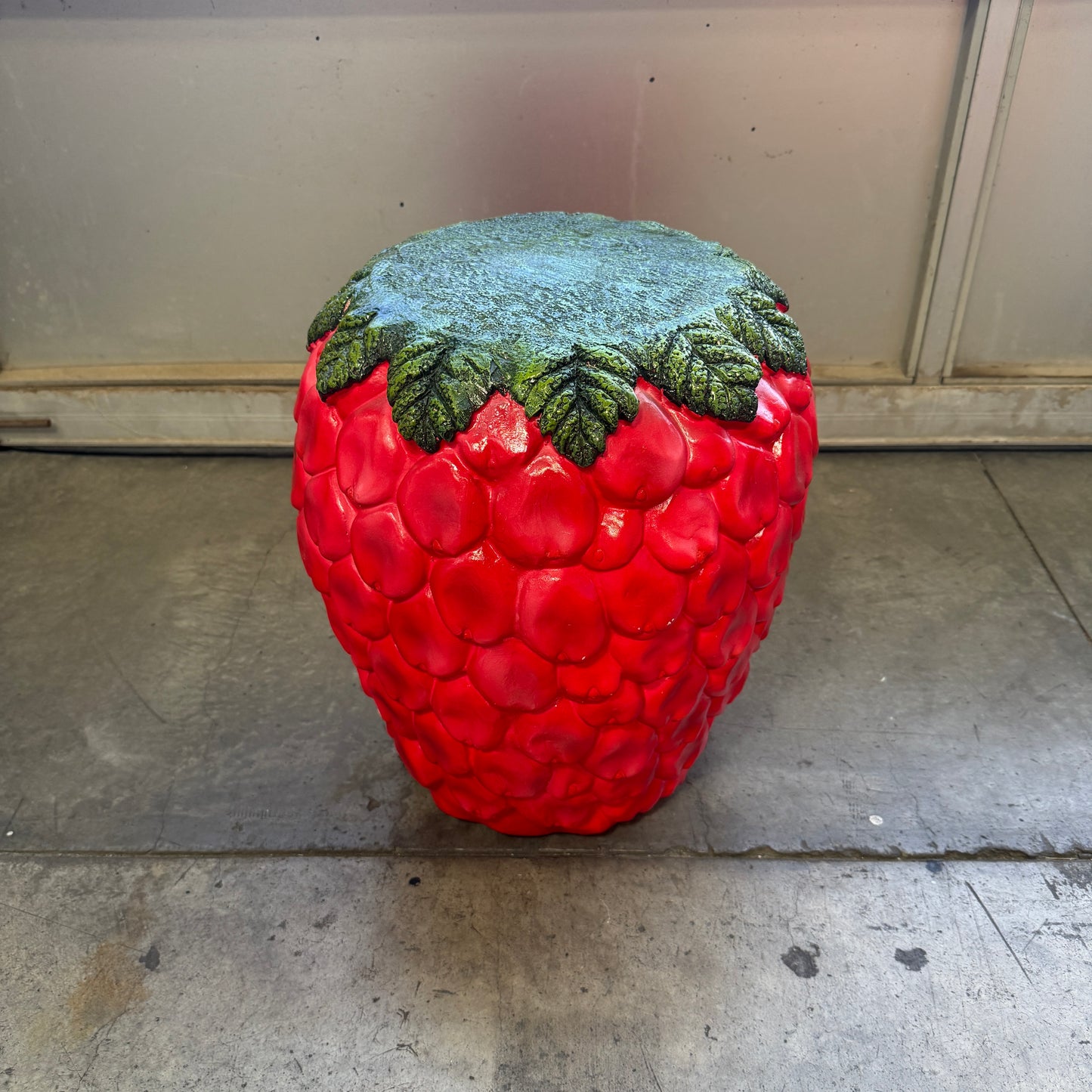 Raspberry Fruit Table Stool Statue