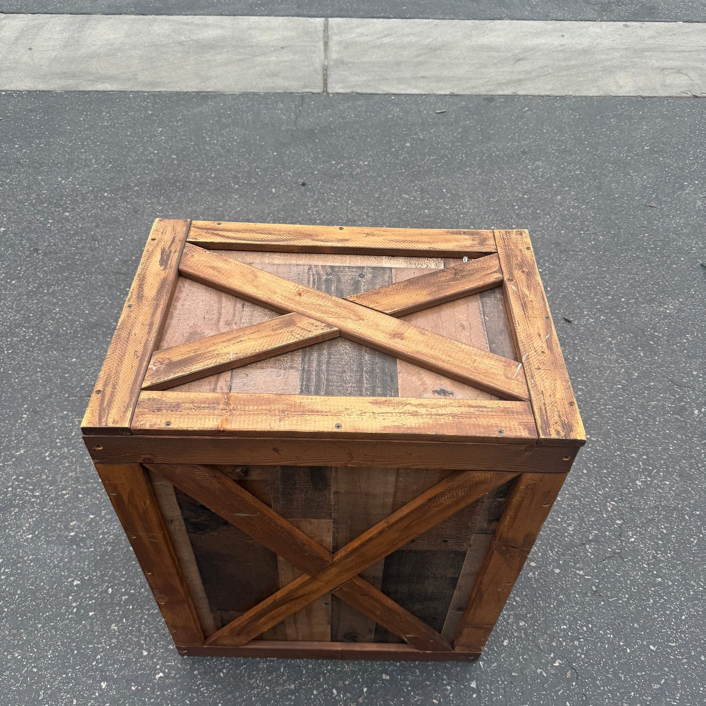 Large Rustic Brown Crate