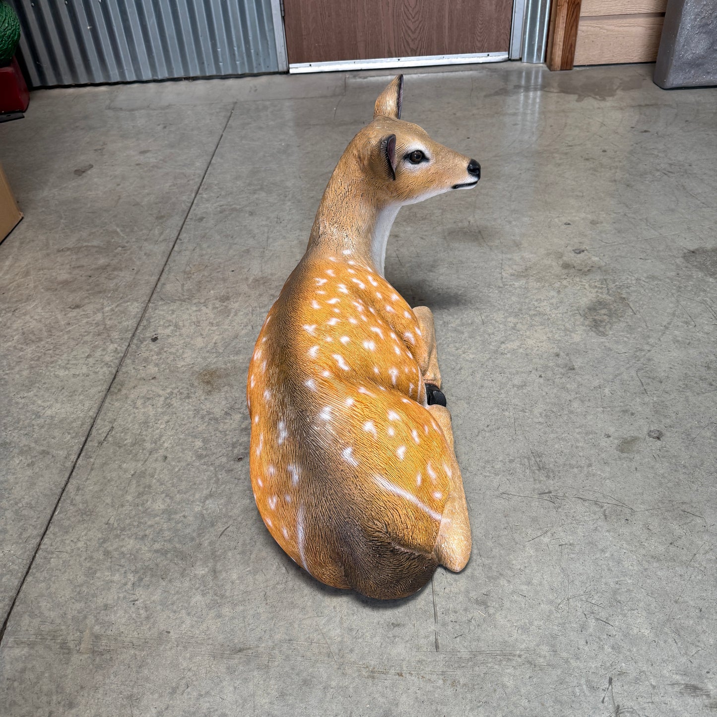 Baby Deer Lying Life Size Statue