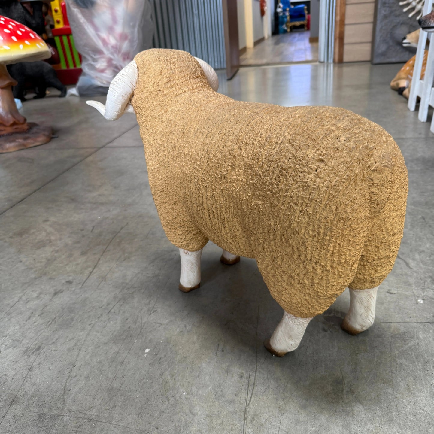 Baby Merino Ram Statue A0287-110128-H