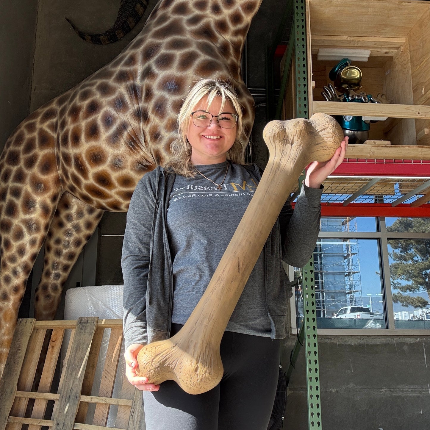 Large Dinosaur Bone Statue