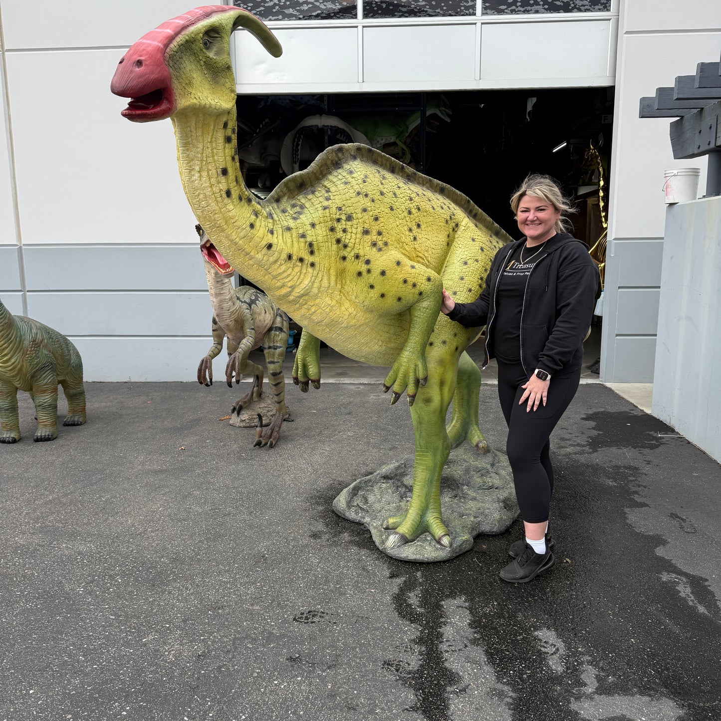 Parasaurolophus Dinosaur Life Size Statue