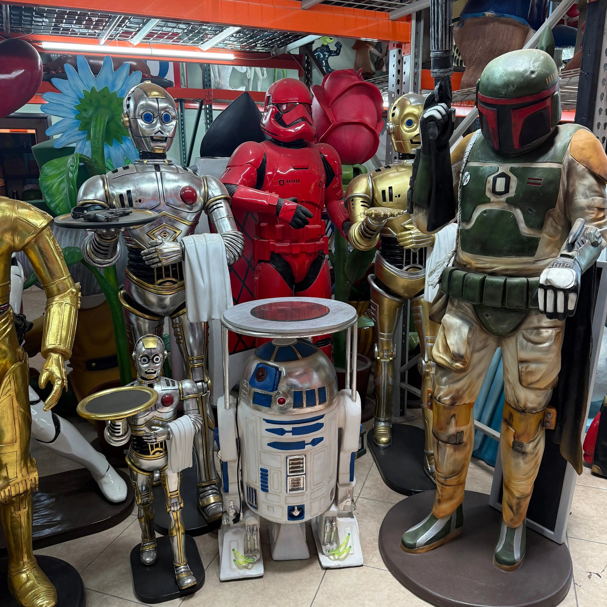 Small Android Robot Butler Statue R0236-080036-H