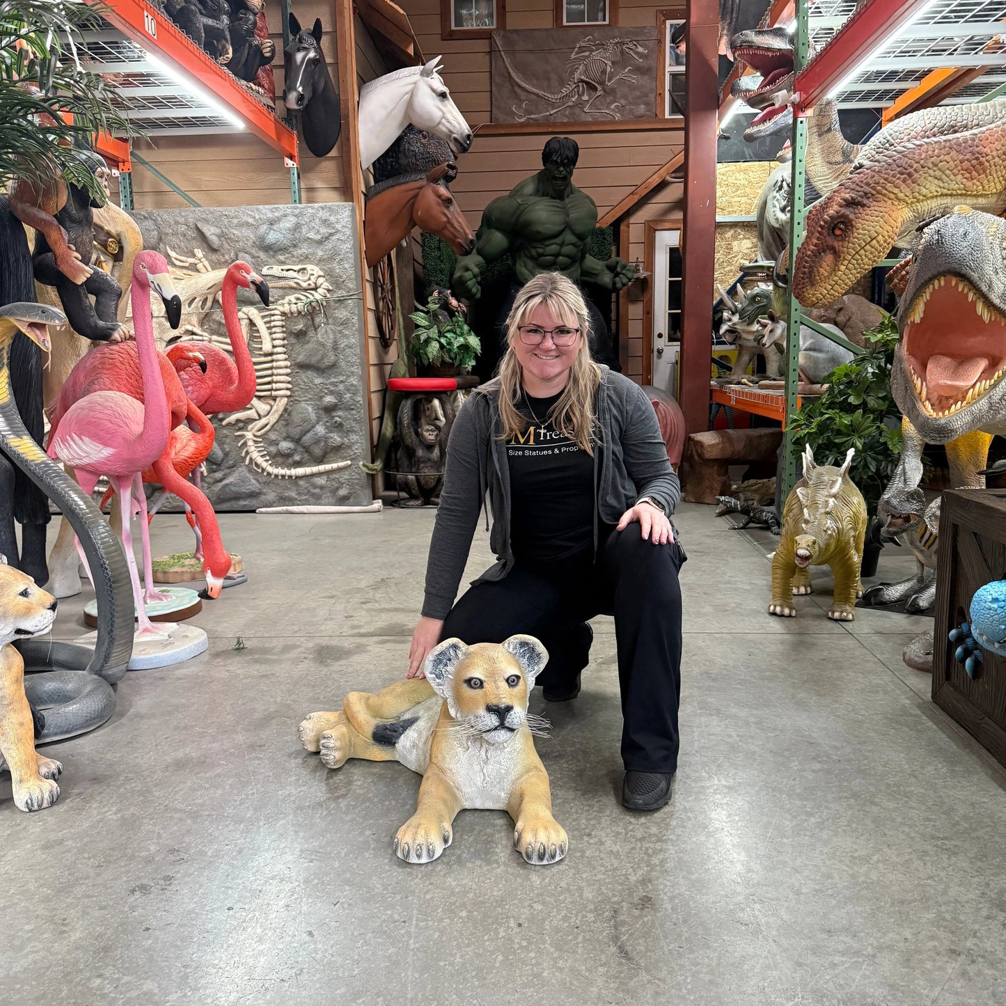 Lion Cub Laying Statue A0140-080116-H
