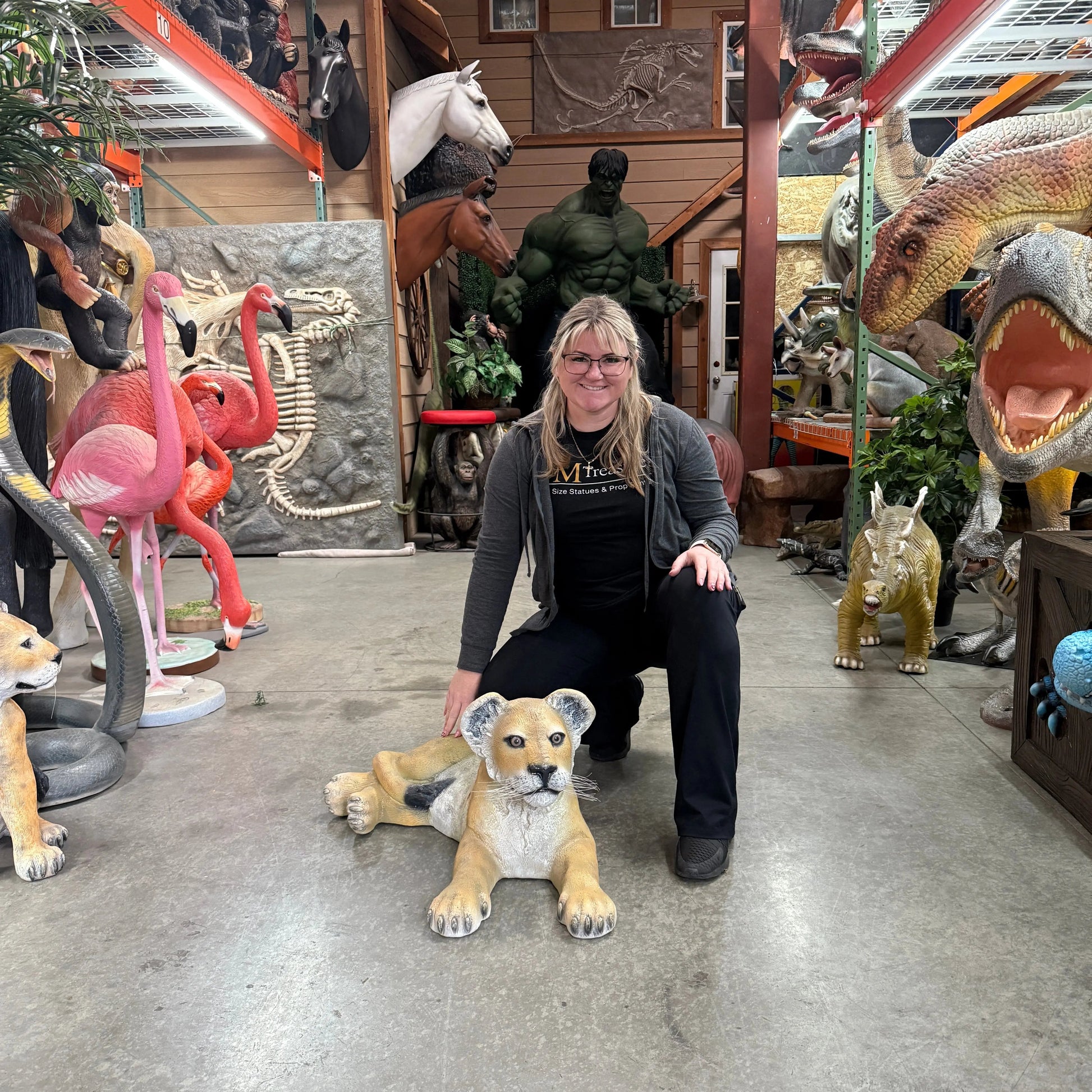 Lion Cub Laying Statue A0140-080116-H
