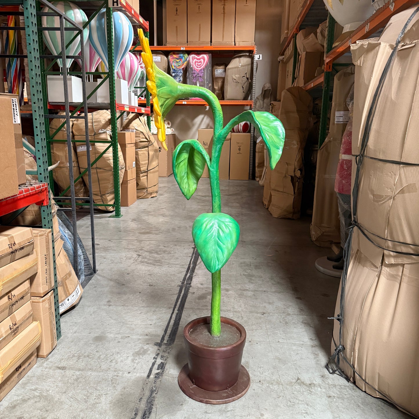 Large Yellow Sunflower Statue