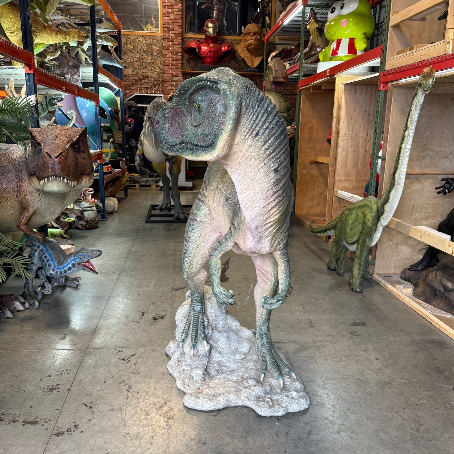 Turned Allosaurus Dinosaur Life Size Statue