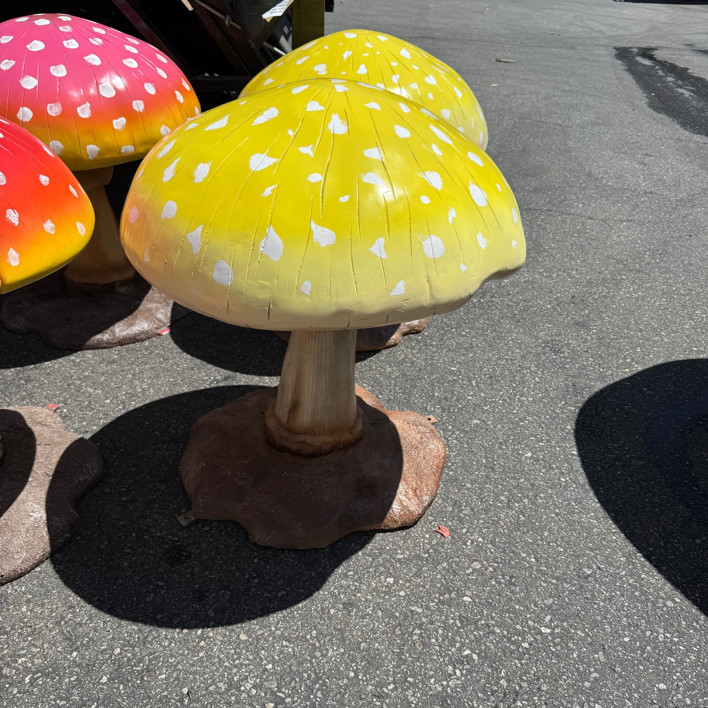 Medium Yellow Mushroom Statue