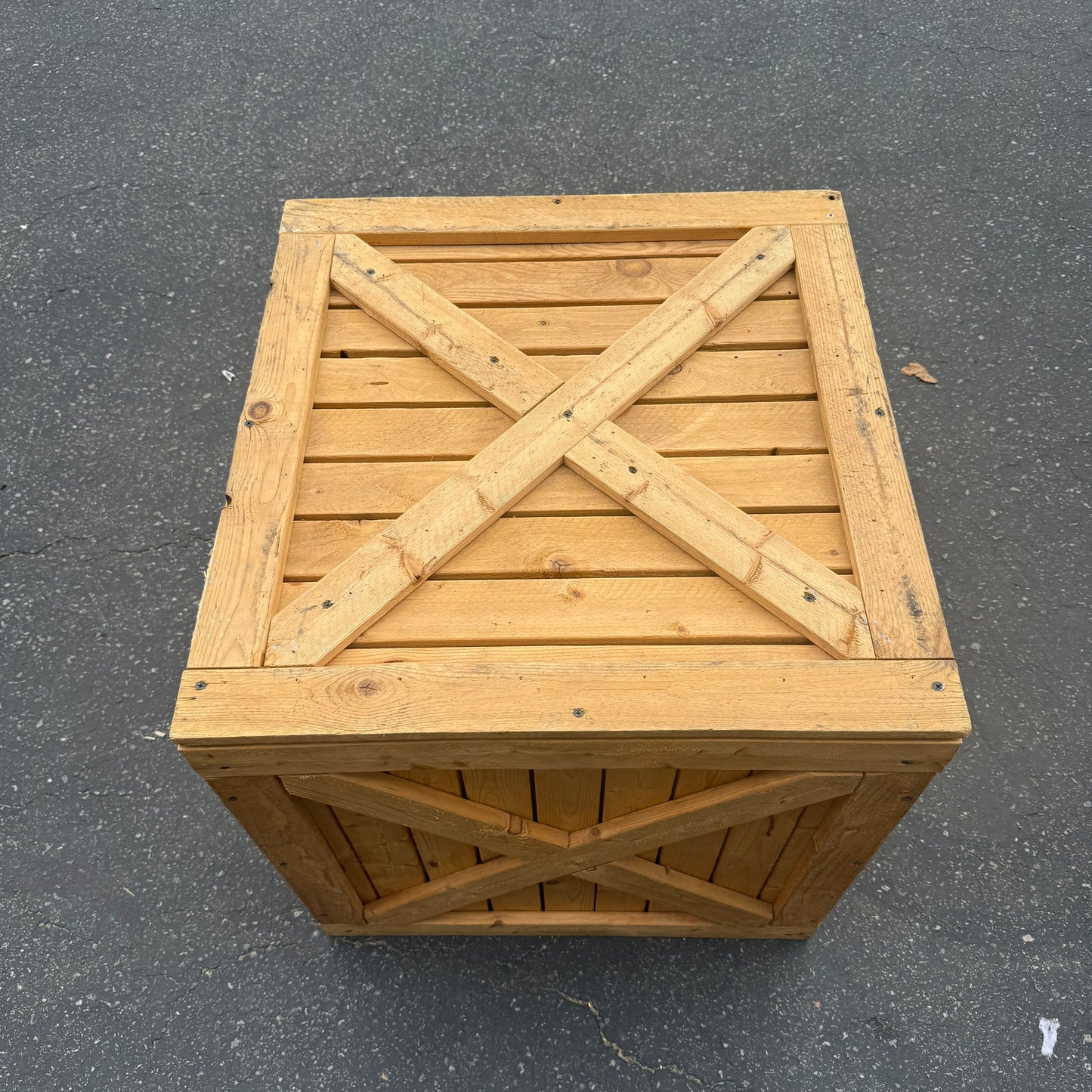 Square Wood Crate
