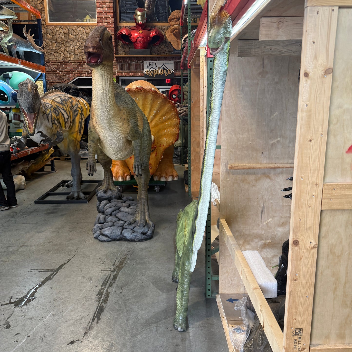 Brachiosaurus Dinosaur Wall Decor Statue