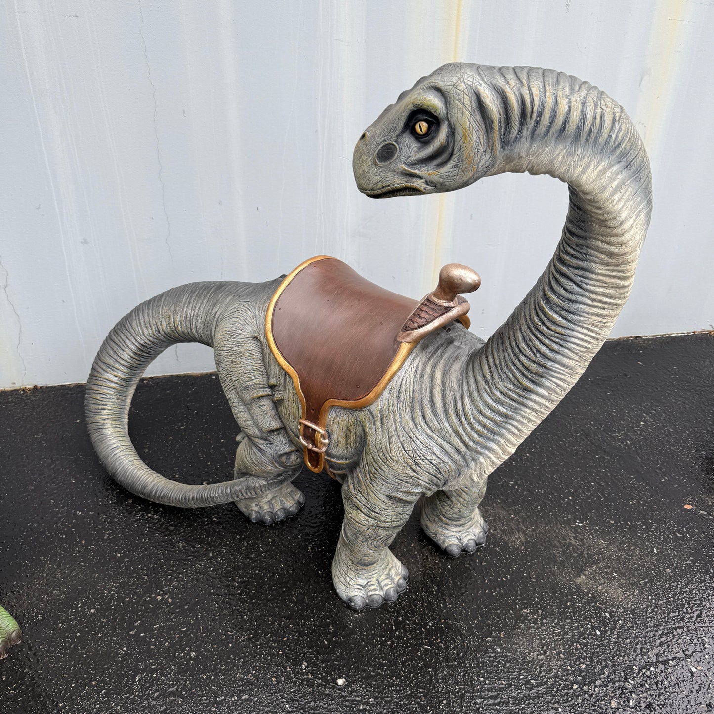 Small Apatosaurus Dinosaur With Saddle Statue