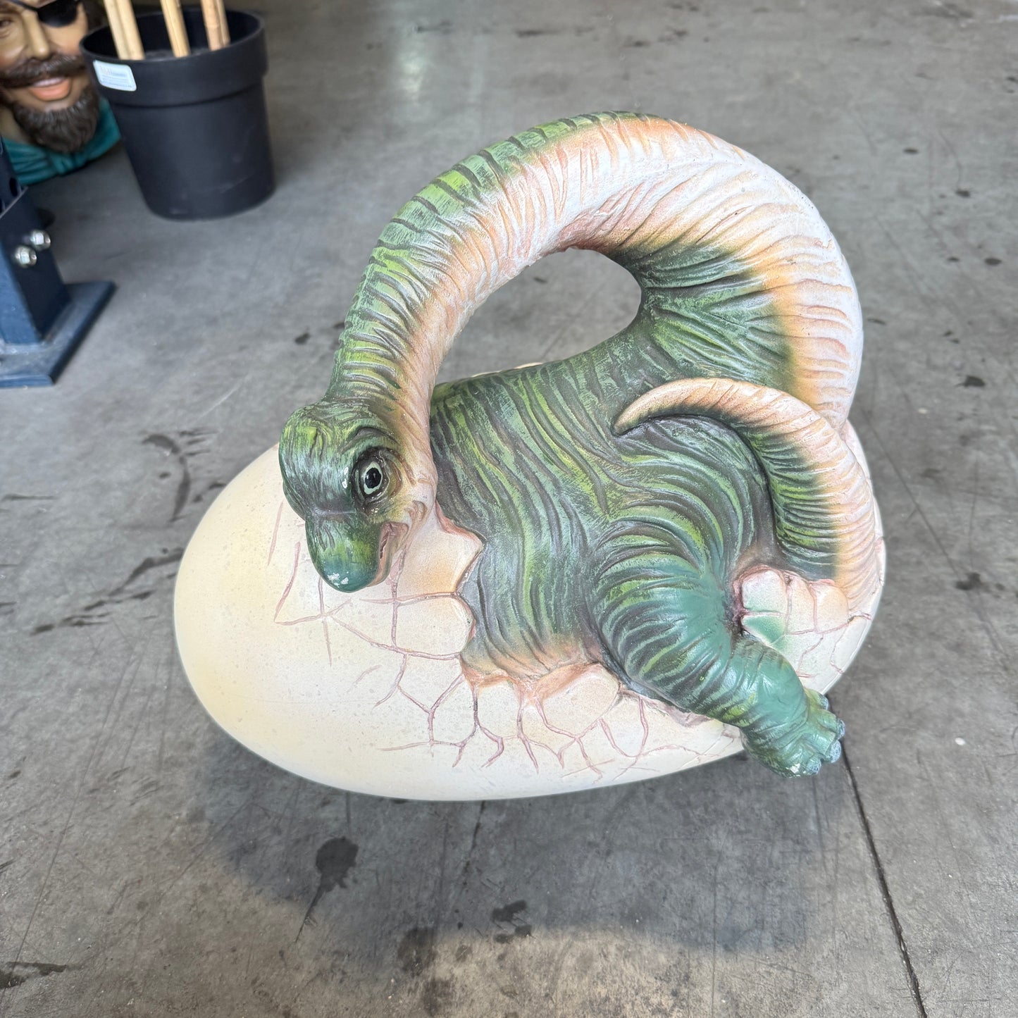 Hatching Brachiosaurus Dinosaur Egg Statue