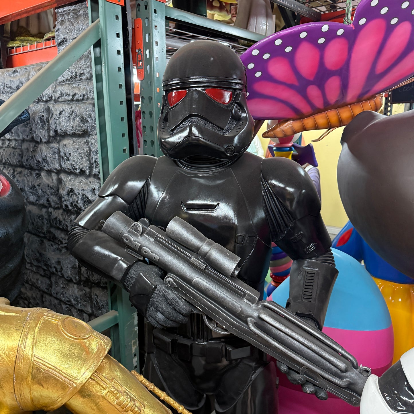 Black Space Trooper Statue