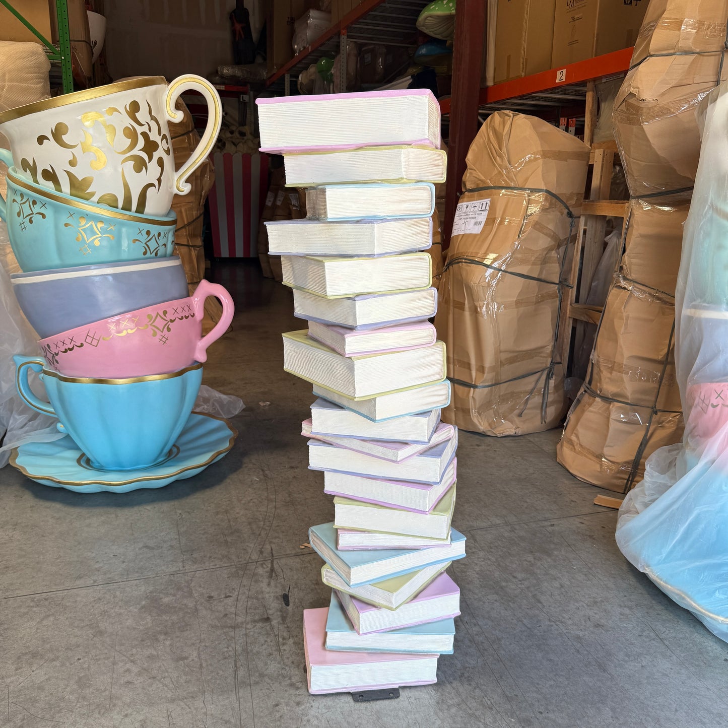 Large Stacked Books Statue