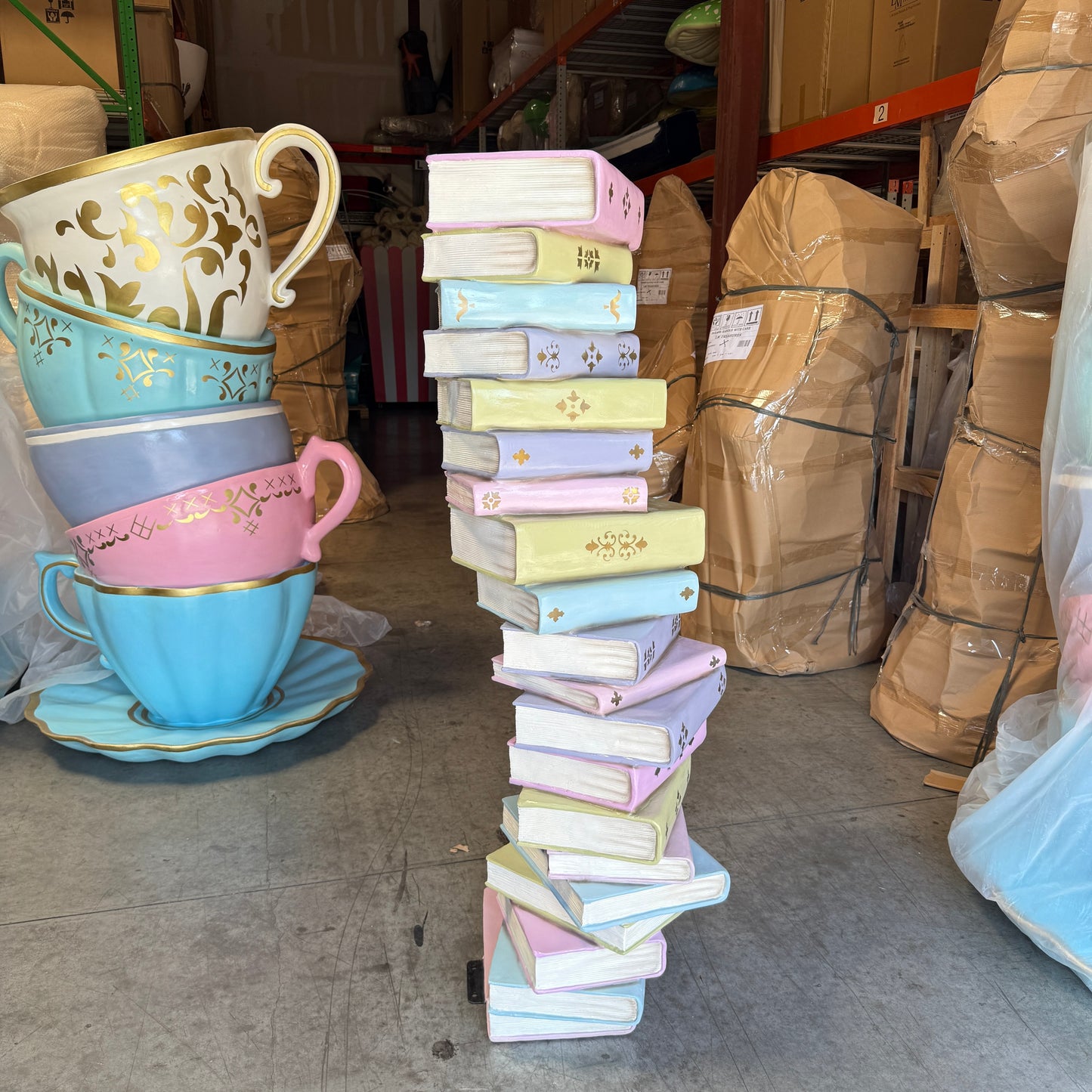 Large Stacked Books Statue