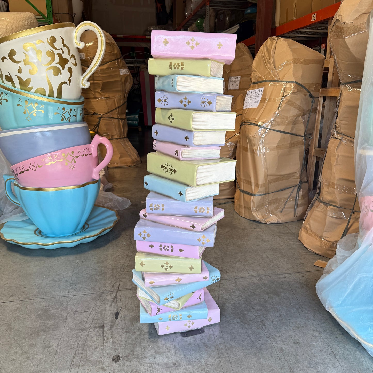 Large Stacked Books Statue