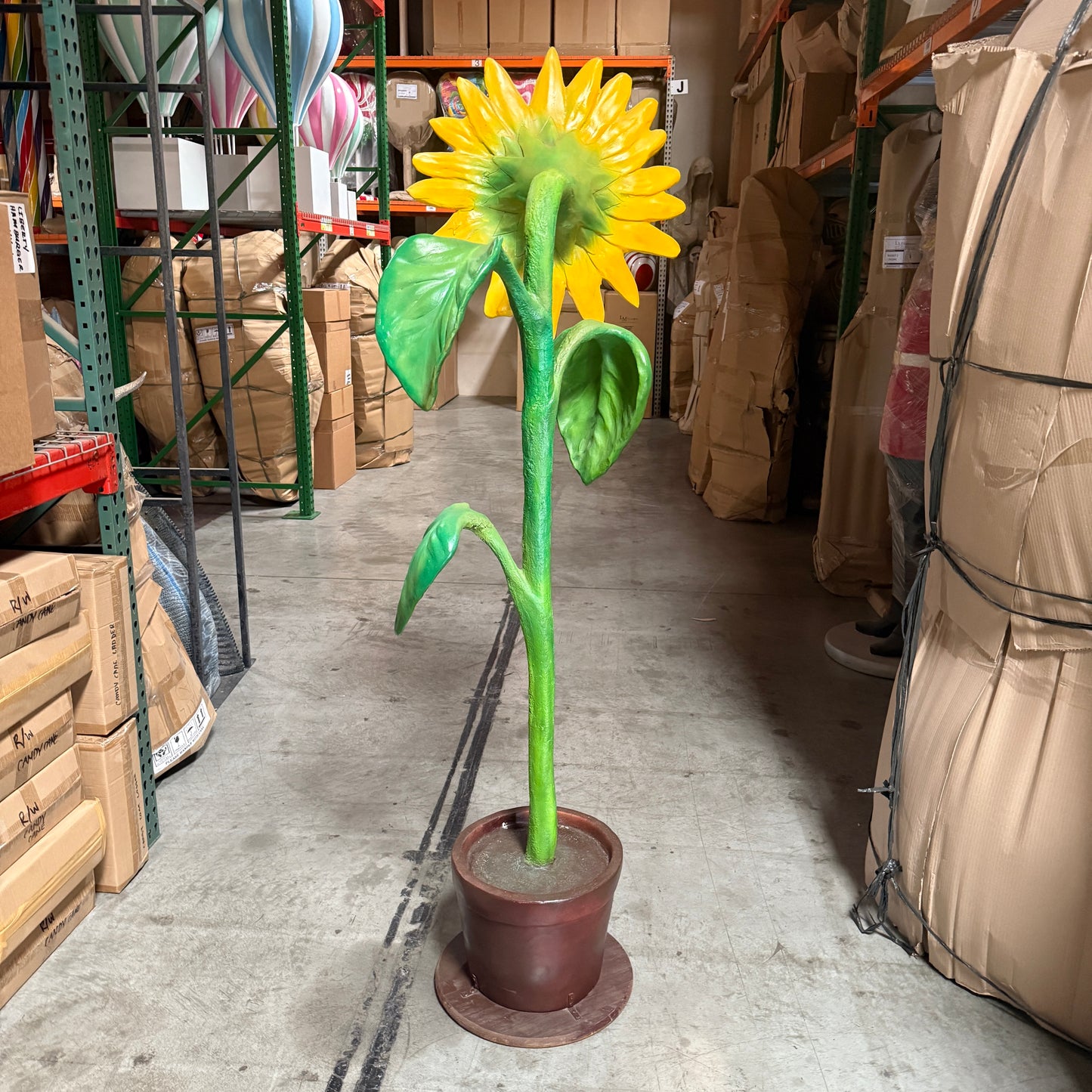 Large Yellow Sunflower Statue