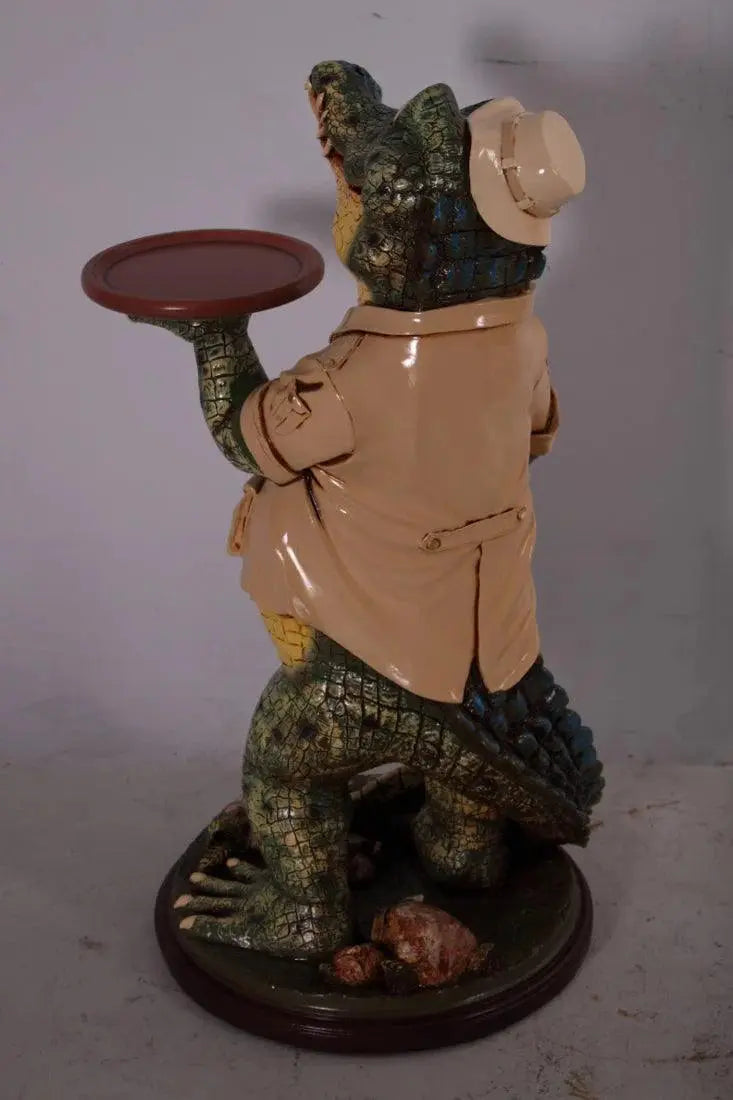 Large Crocodile Butler Statue R0005-AFCRB-H