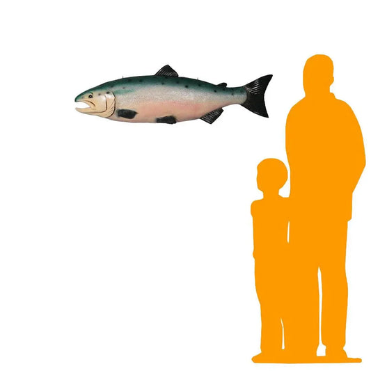 Salmon Fish Hanging Statue A0763-AFHAS-H