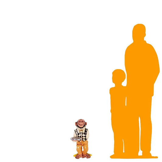 Small Monkey Butler Life Size Statue Lmtreasures