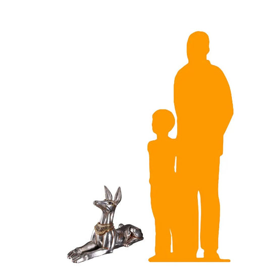 Egyptian Dog Jackal God Statue E0032-AFPHH-H