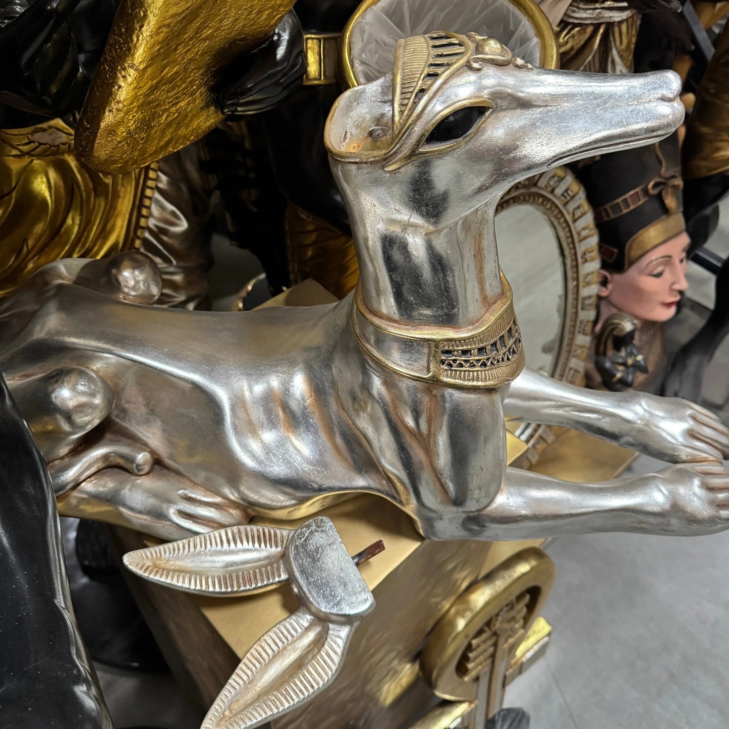 Egyptian Dog Jackal God Statue E0032-AFPHH-H