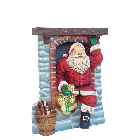 Santa Climbing Chimney Statue - LM Treasures Prop Rentals