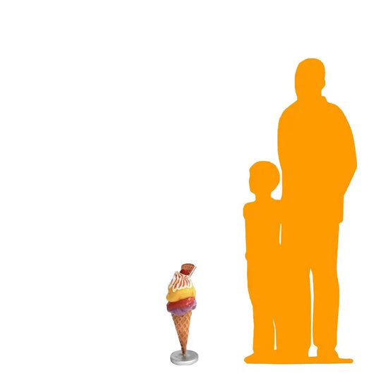 One Scoop Waffle Ice Cream Statue R0333-B0553-AR